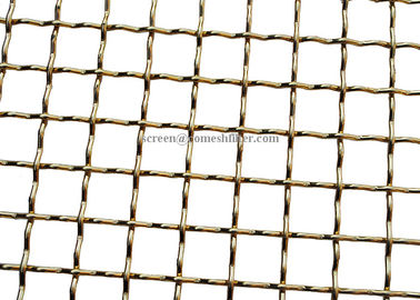 Crimped Brass Red Copper Decorative Woven Wire Mesh Aperture From 1 Micron To 5cm