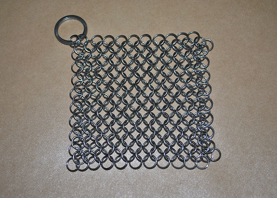 Kitchen 4x4 Inches Stainless Steel Chainmail Cast Iron Cleaner