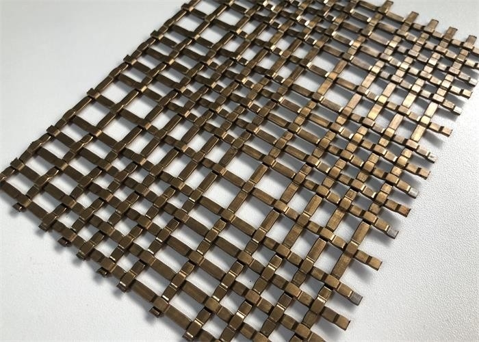 China Brass Crimped Metal Mesh Decorative Wire Mesh for Cabinets Screen  factory and suppliers | Dongjie